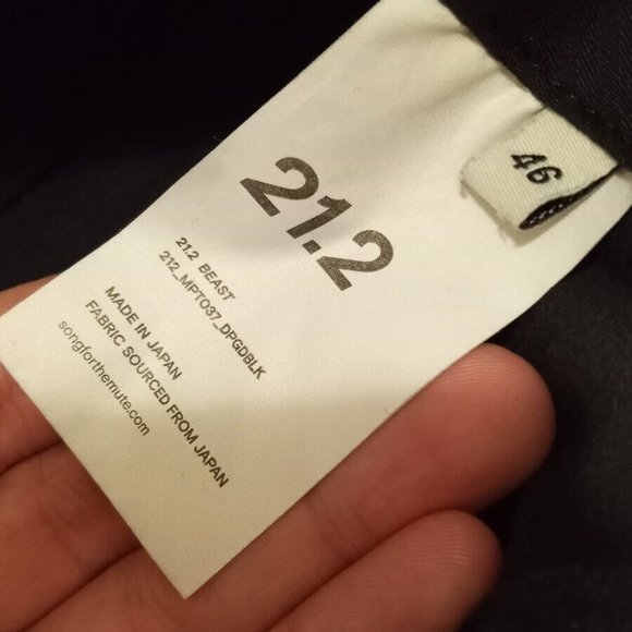 SONG FOR THE MUTE - 21.5 BEAST - Cropped front pleats ankle pants - Sz 46 - Picture 12 of 12